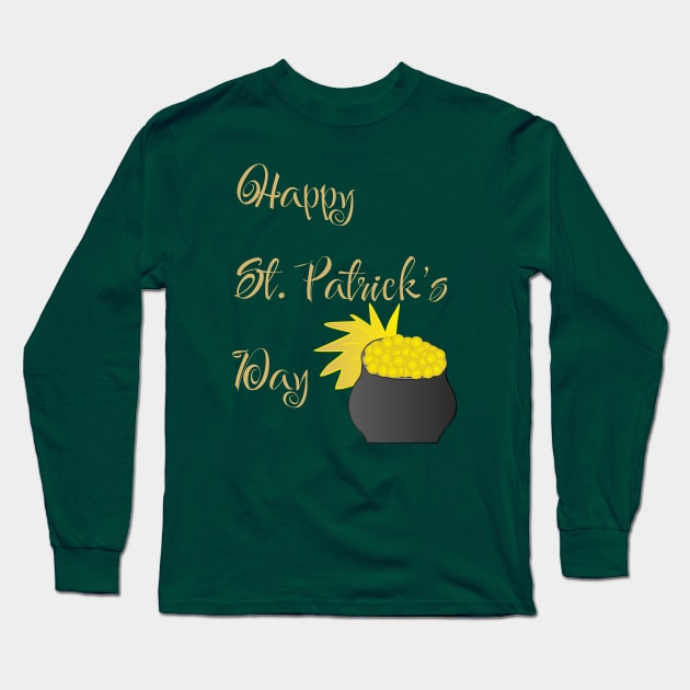 Happy St Patric's Day Long Sleeve T-Shirt by Alekvik